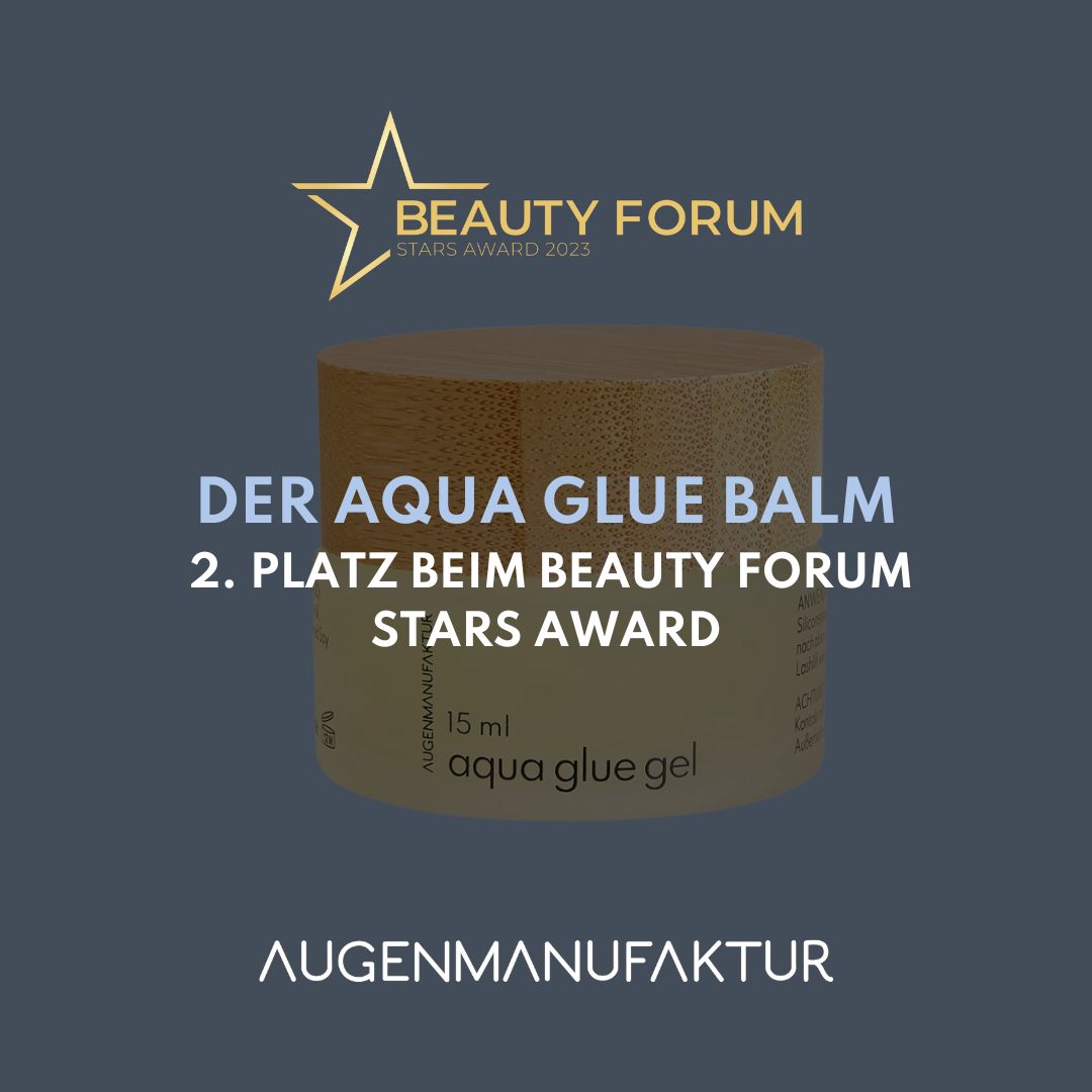 Der Aqua Glue Balm – 2. Platz beim Beauty Forum Stars Award für perfekten Halt bei Wimpern und Augenbrauen