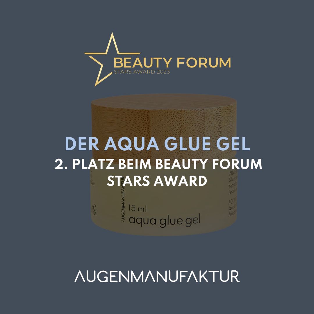 Der Aqua Glue Gel – 2. Platz beim Beauty Forum Stars Award für perfekten Halt bei Wimpern und Augenbrauen